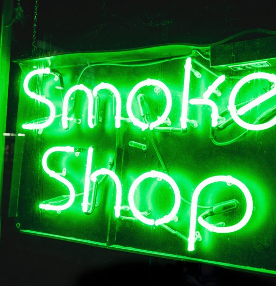 smoke store picture green neon sign cannabis dispensary cp retail point of sale omni channel point of sale ncr counterpoint sql