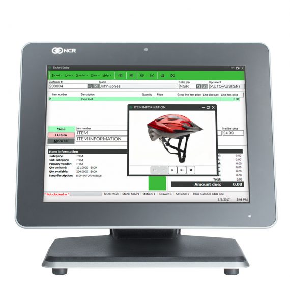 xr7 counterpoint pos retail sporting goods machine